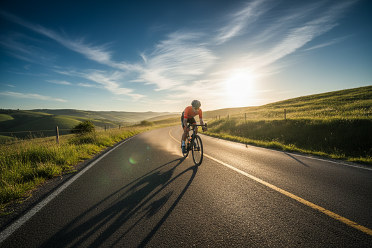 cyclist on summer day. 